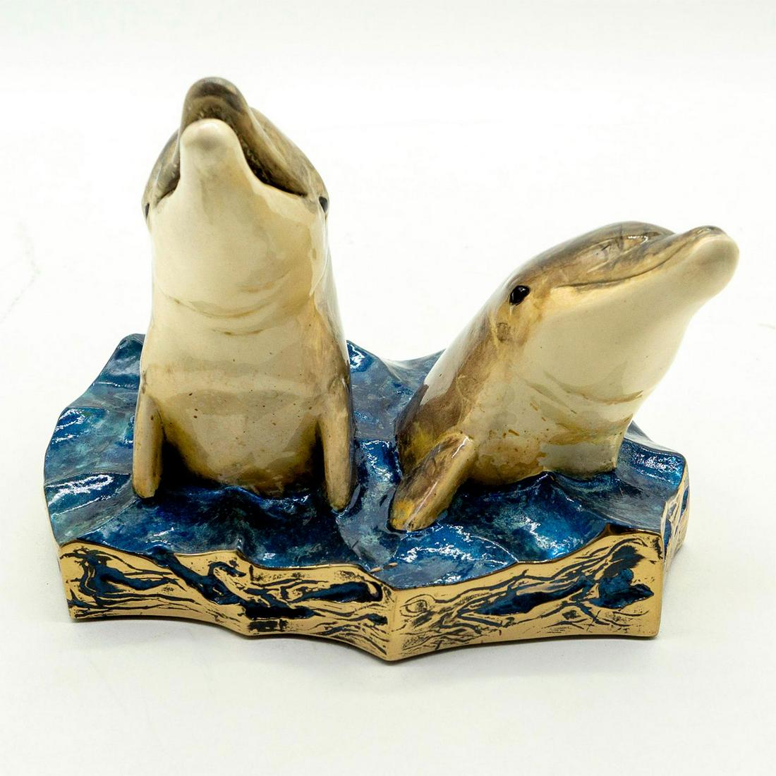 Vintage Robert Wyland Sculpture, Dolphin Visit (1 of 10)