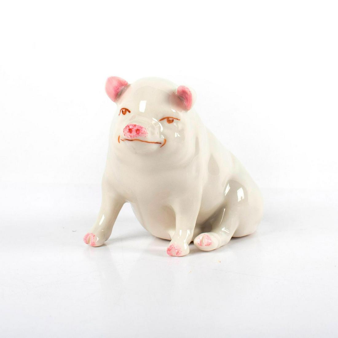 Belleek Fine China Figurine, Archive Collection Pig (1 of 3)