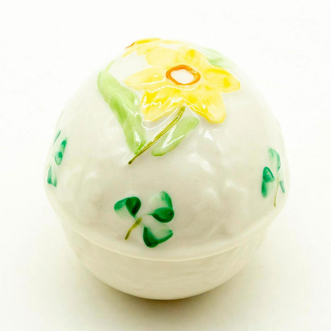Belleek Porcelain Trinket Box, Easter Egg (1 of 7)