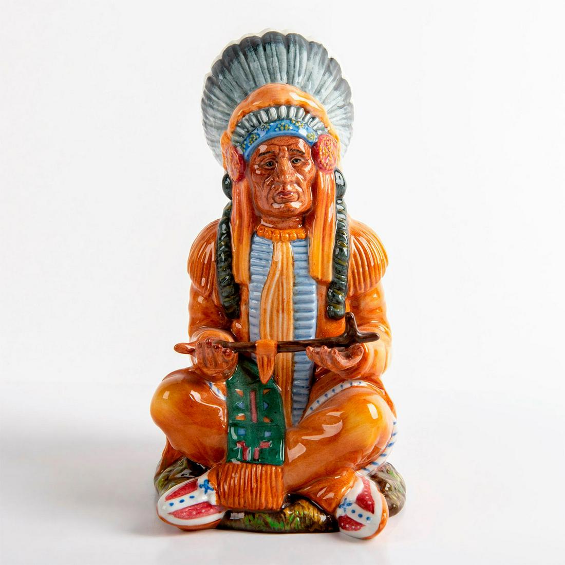 Chief HN2892 - Royal Doulton Figurine: Chief of Native American tribe. Royal Doulton backstamp. Artist: William K. Harper Issued: 1979 - 1988 Dimensions: 7"H Manufacturer: Royal Doulton Country of Origin: England