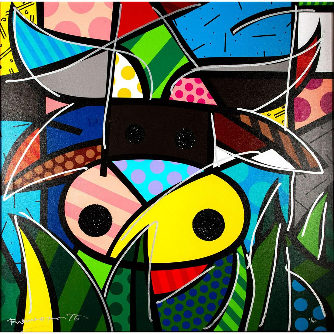 Romero Britto (Brazilian b. 1963) Mixed Media on (1 of 6)
