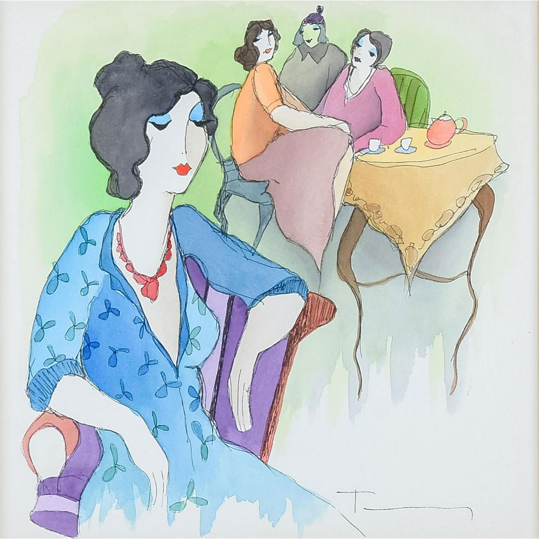 Itzchak Tarkay (1935 - 2012) Mixed Media On Paper, A (1 of 4)