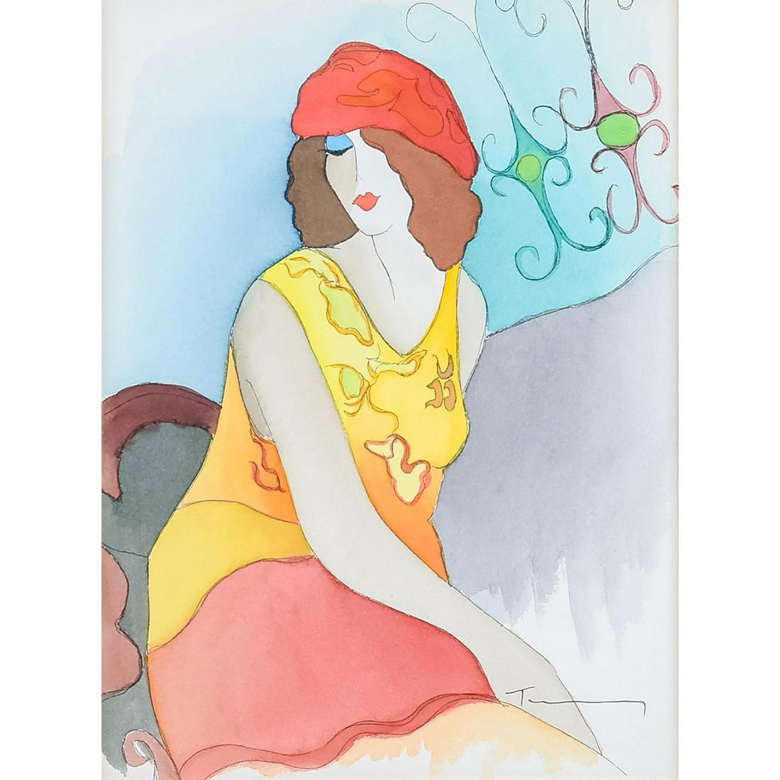 Itzchak Tarkay (1935 - 2012) Mixed Media on Paper, (1 of 4)