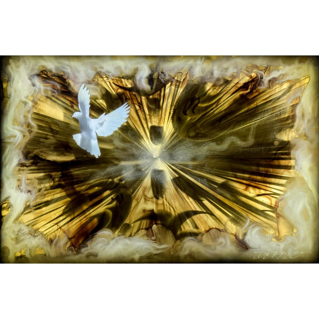 Chris Derubeis Mixed Media on Aluminum, Brass Heaven (1 of 4)