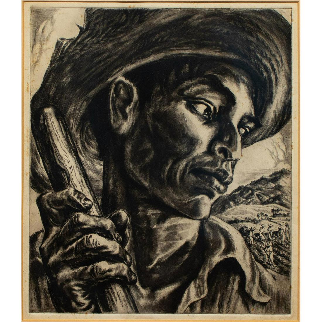 Irwin D. Hoffman (American 1901-1989) Etching, El (1 of 2)