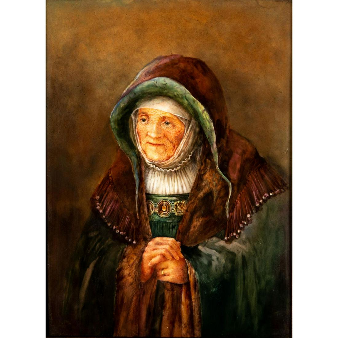 T And V Limoges Plaque, Anna, The Prophetess (1 of 8)