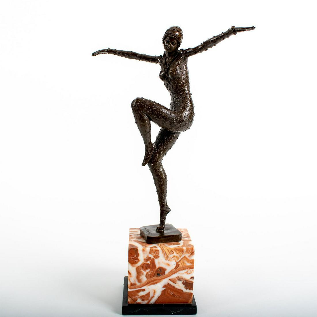 After Chiparus, Art Deco Bronze Sculpture, Dancer (1 of 6)