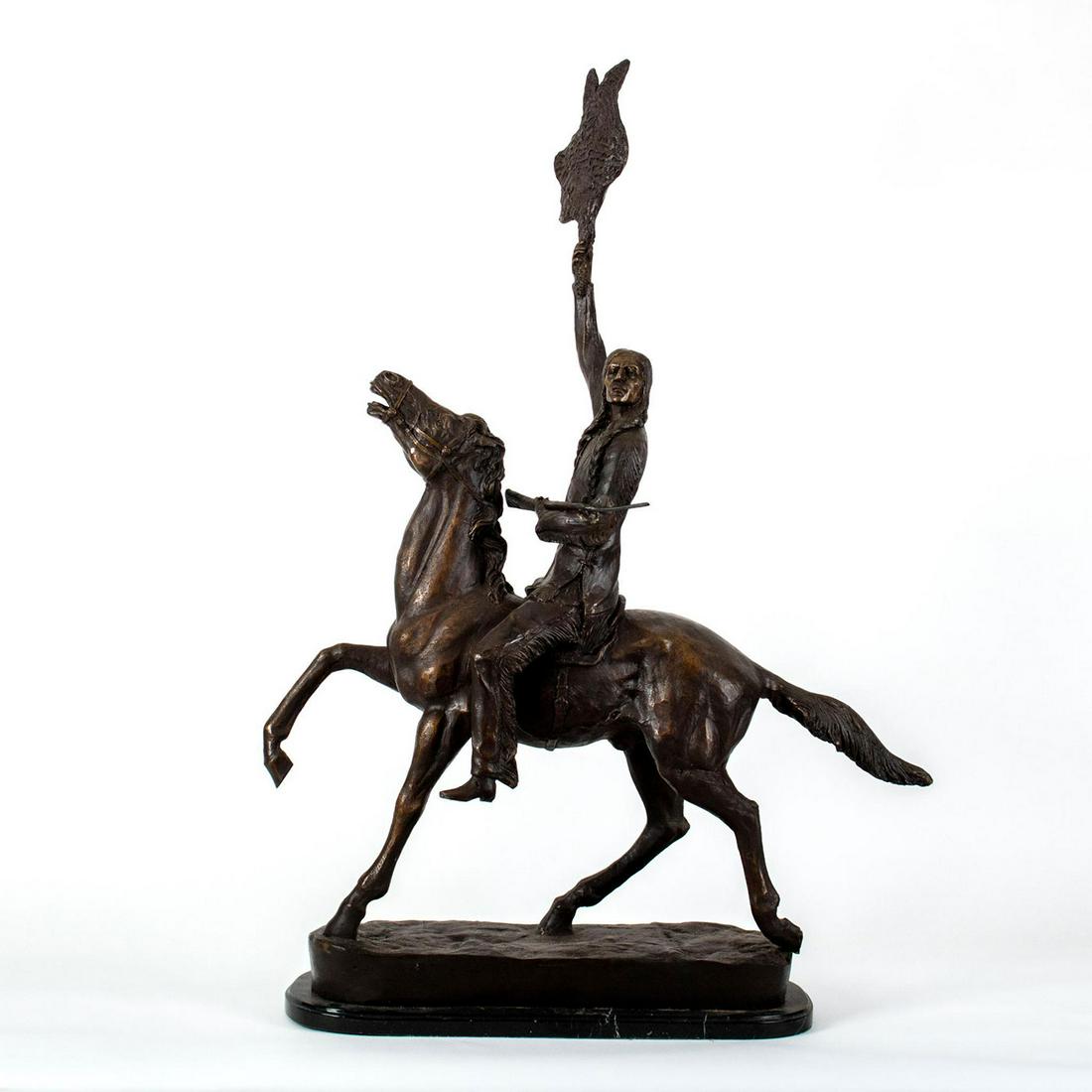After Fredric Remington, Western Style Bronze Sculpture (1 of 3)