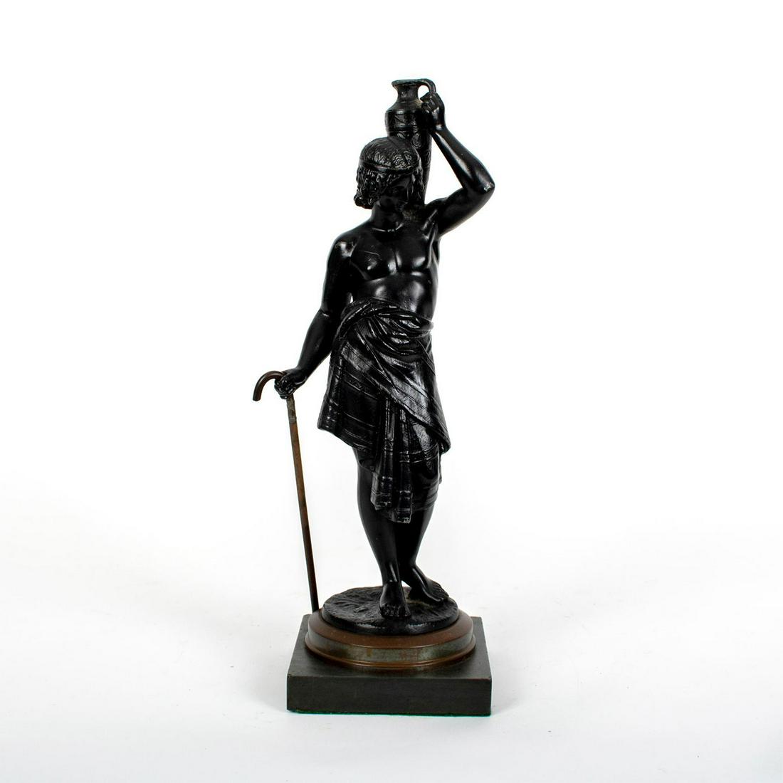 Circa 1880 Bronze Sculpture, Boy Carrying Water Jug (1 of 4)