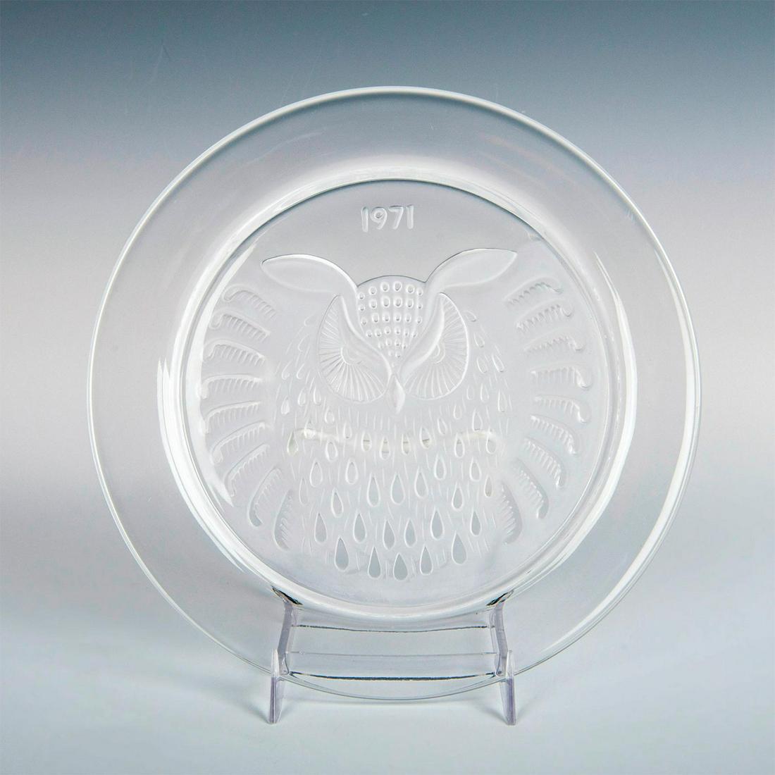 Lalique Crystal Plate, Hibou Owl, 1971 (1 of 6)