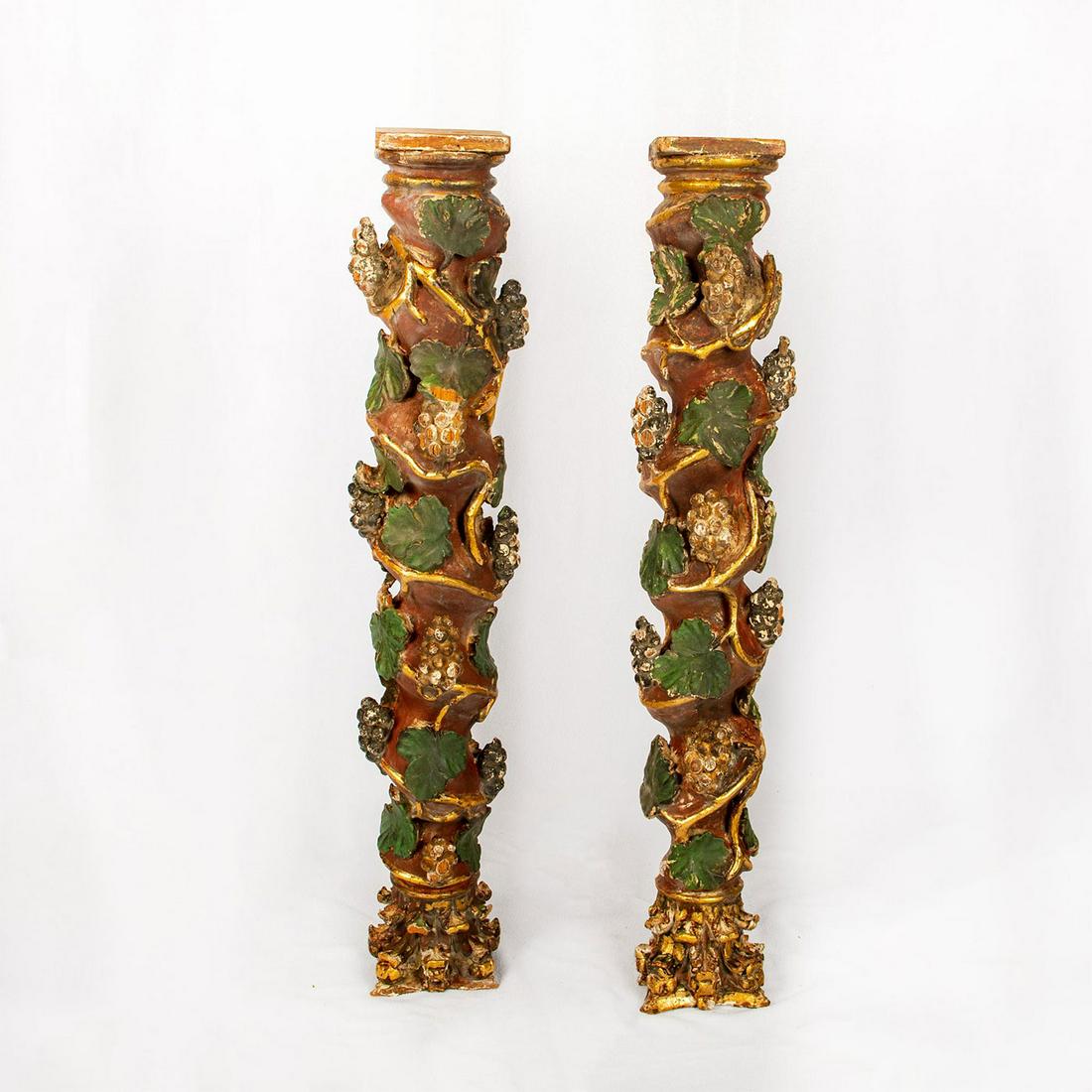 Pair of Antique Italian Baroque Baldacchino Twist (1 of 11)