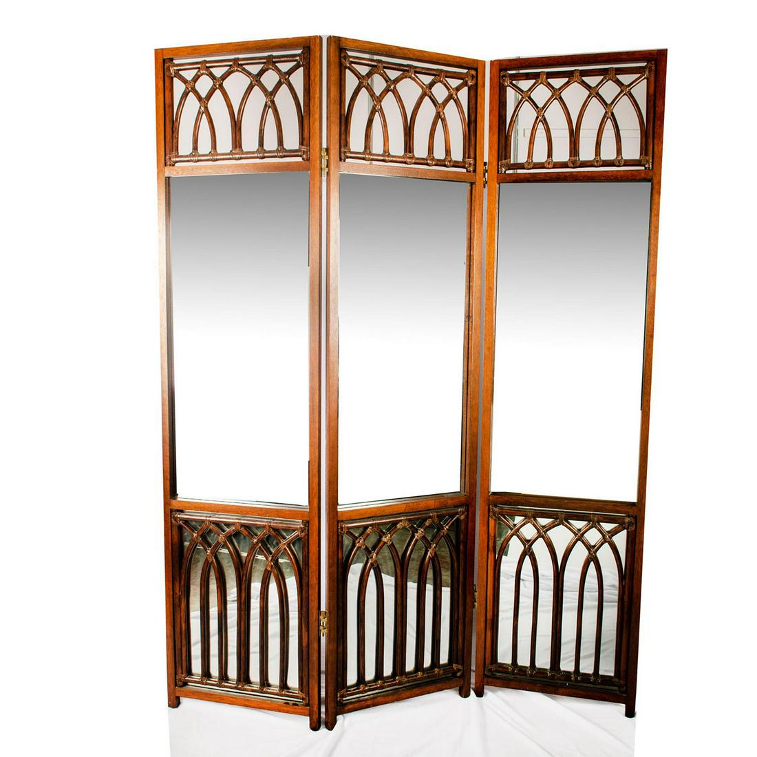 McGuire Modern Rattan Folding Three-Panel Screen (1 of 8)