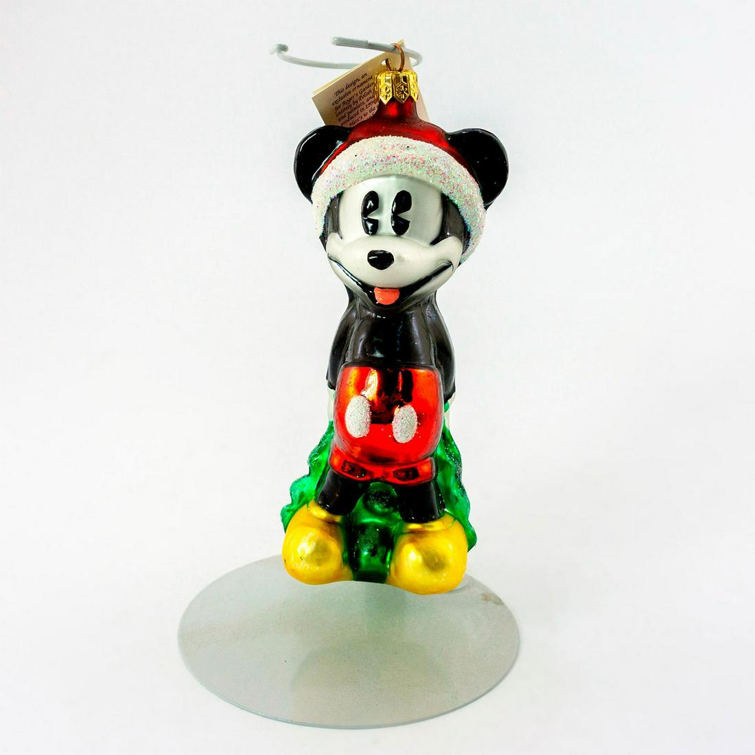 Christopher Radko Christmas Ornament, Little St. Mick: Produced exclusively for Roger's Garden. Colorful hand-painted glass ornament a classic Mickey Mouse with a Christmas tree. Comes with original box. Includes original tag. Minor scratches and color pe