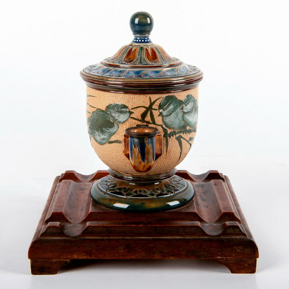 Doulton Lambeth Florence Barlow Isobath Inkwell, Birds (1 of 8)