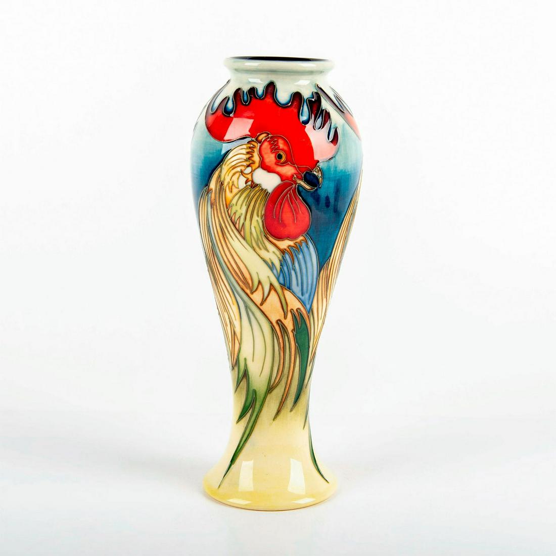 Moorcroft Trial Vase, Fowlers Farmyard Roosters (1 of 4)