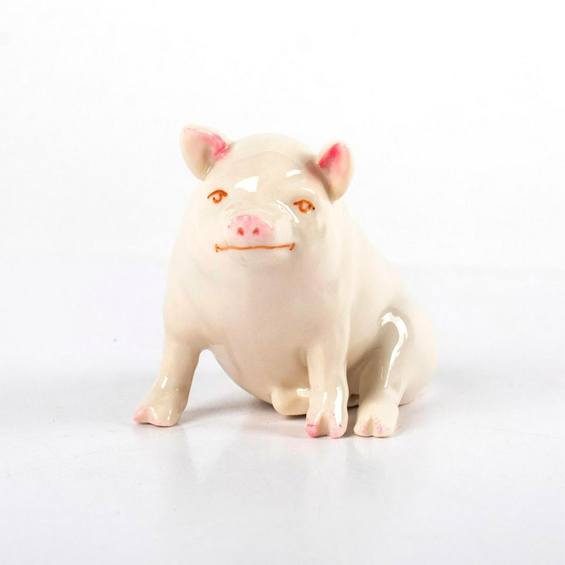 Belleek Fine China Figurine, Archive Collection Pig (1 of 3)