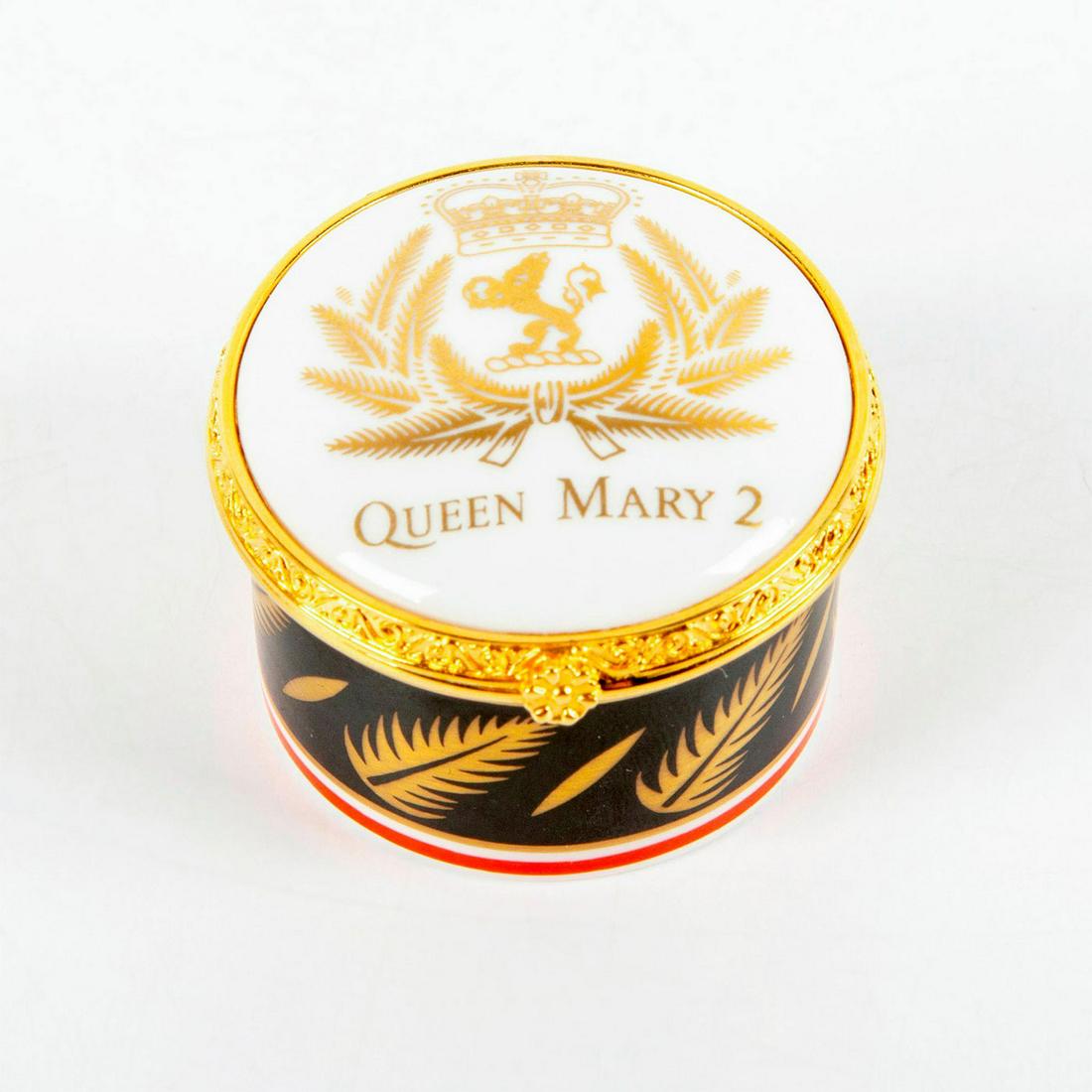 English Porcelain Trinket Box, Queen Mary 2 (1 of 6)
