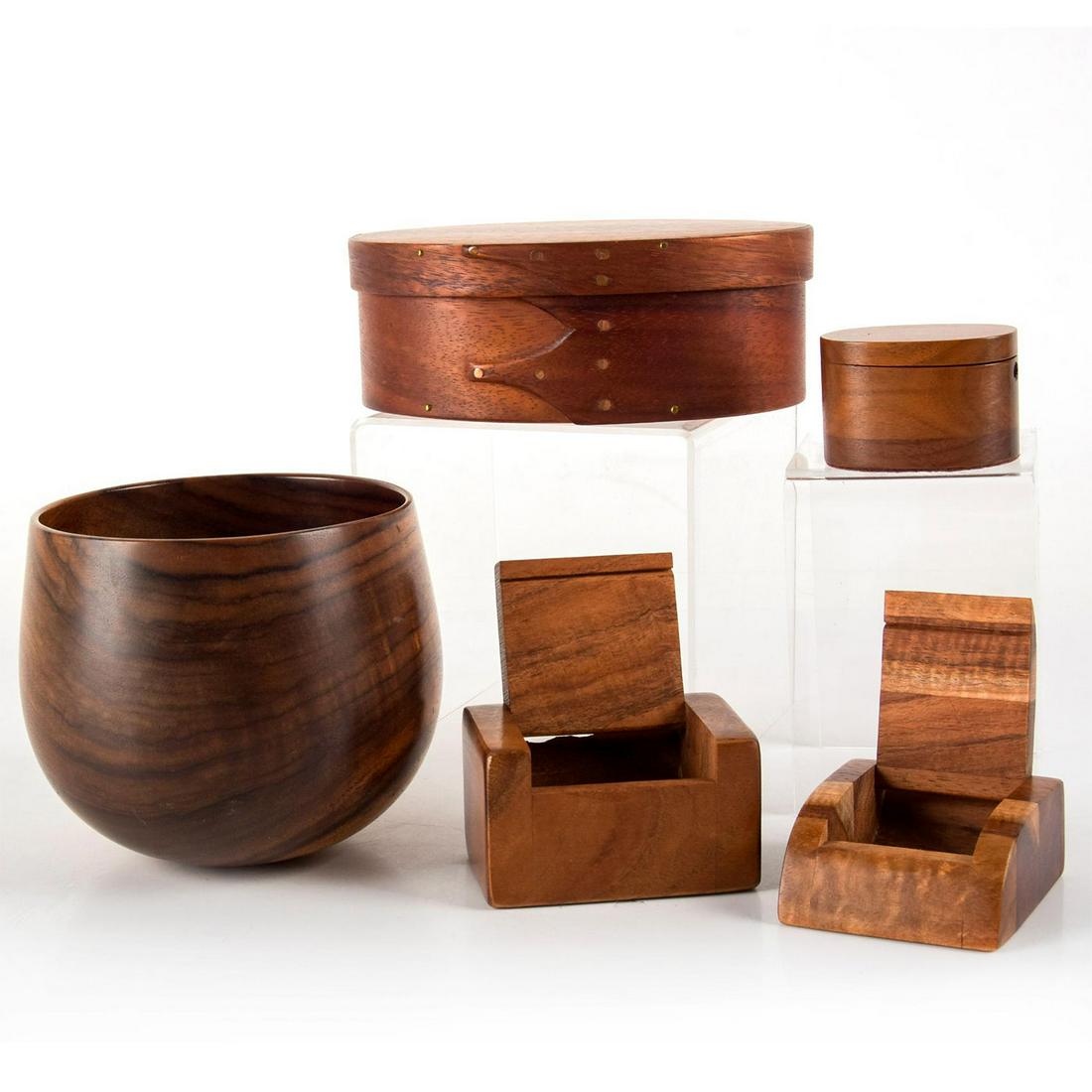 5pc Vintage Koa Wood Container Set (1 of 6)