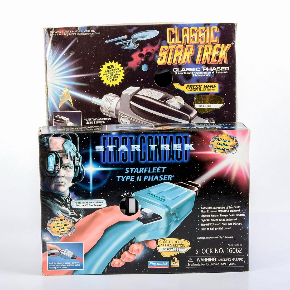 Pair of Star Trek Toy handheld Phasers (1 of 3)