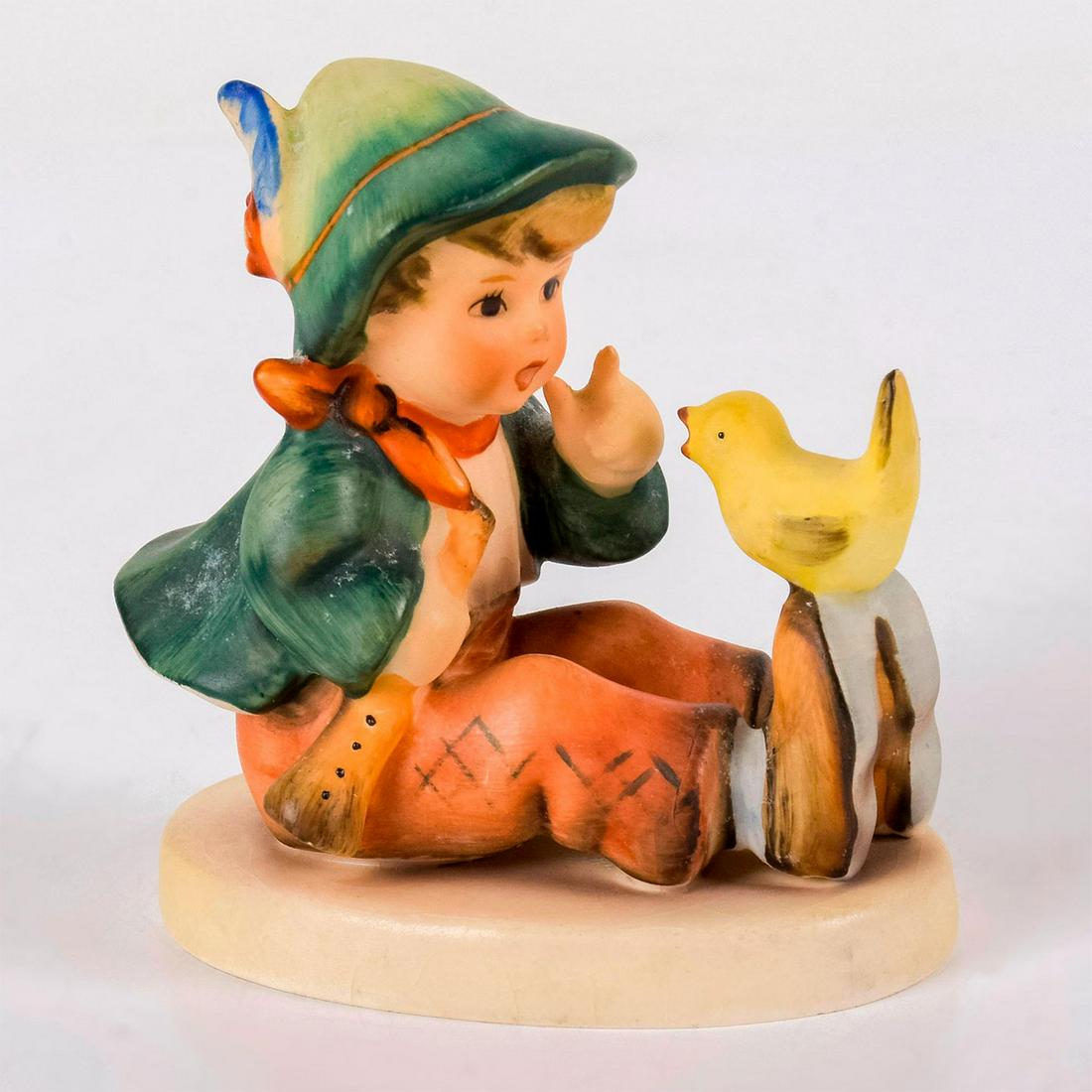 Boy with Yellow Bird-Singing Lesson - Goebel Hummel (1 of 3)
