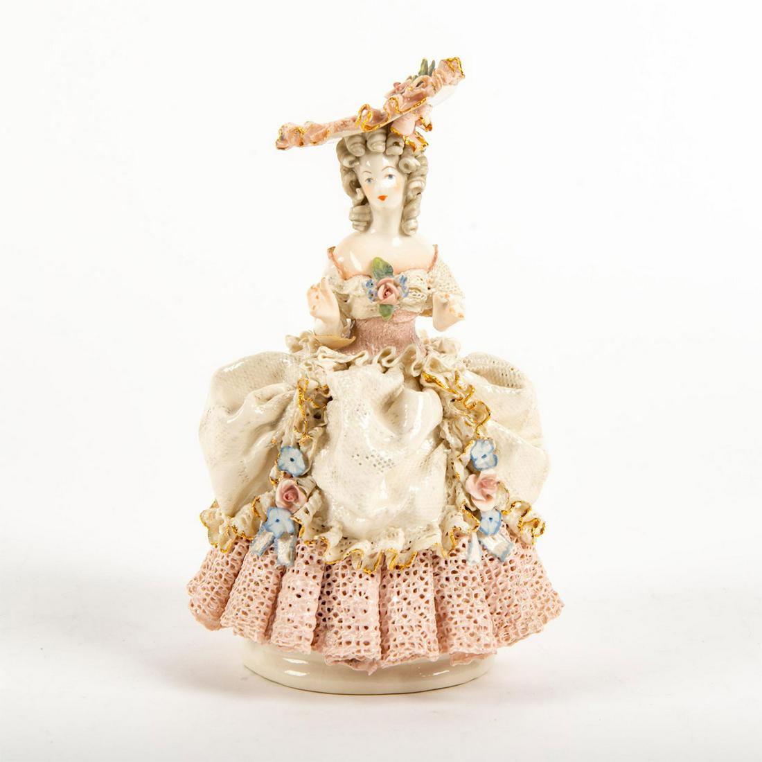 Cordey Porcelain Lace Figurine, Lady in Fashion Hat (1 of 5)