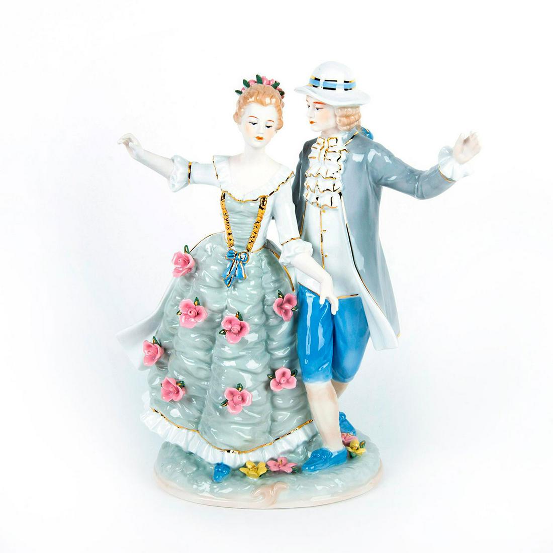 European Vintage Porcelain Figurine, Dancing Couple Barnebys