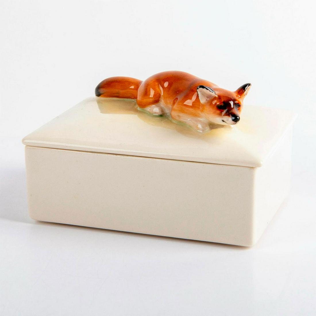 Royal Doulton Cigarette Box with Fox Stalking Figurine (1 of 5)