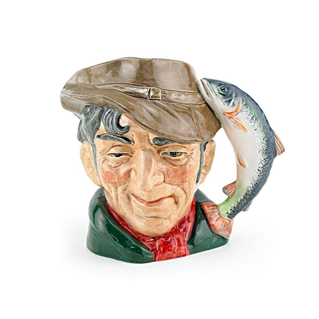 Poacher D6429 - Large - Royal Doulton Character Jug: Poacher D6429 (green coat; red scarf; light brown hat). Designed by Max Henk, issued 1955 - 1995. Size:7"H (Large) Manufacturer: Royal Doulton Country of Origin: England