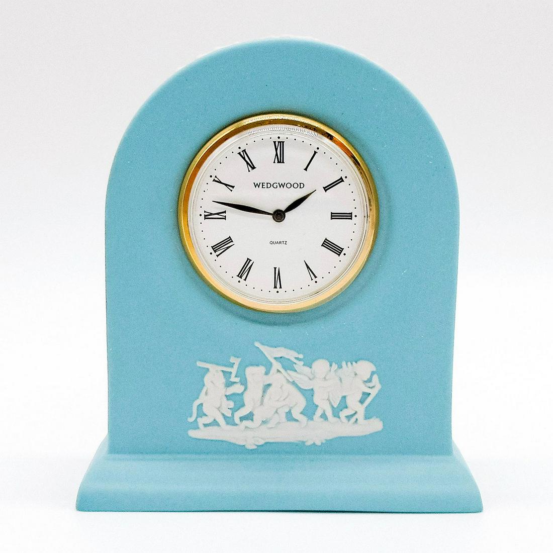 Wedgwood Dark Turquoise Jasperware, Small Clock (1 of 4)