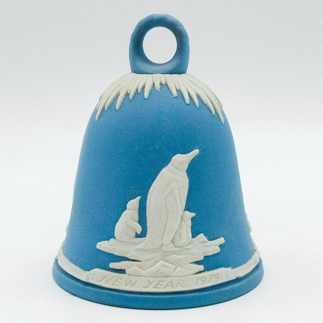 Wedgwood Blue Jasperware Bell, New Year 1979 (1 of 4)