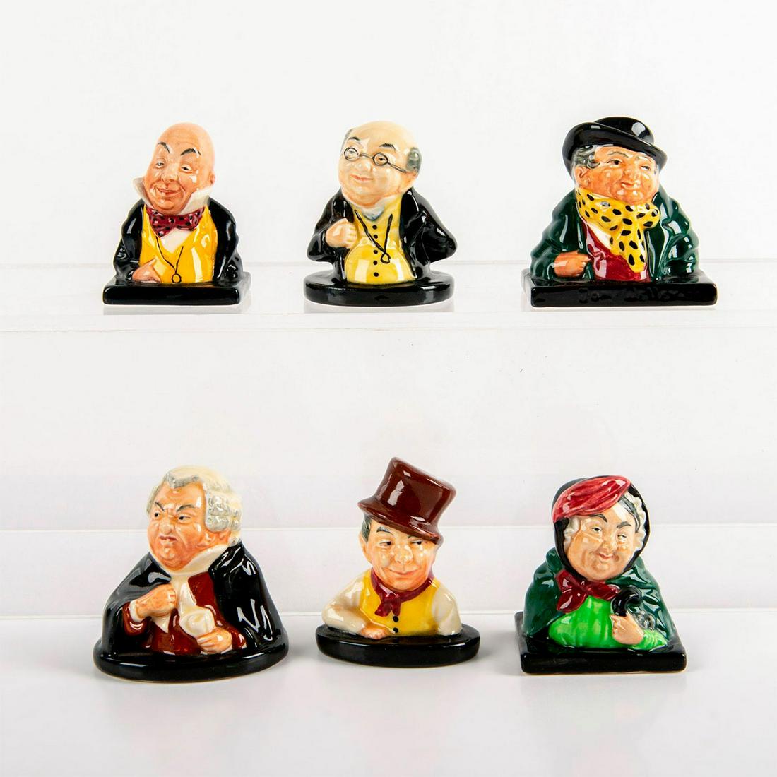 6 Royal Doulton Charles Dickens Figurine Busts (1 of 3)