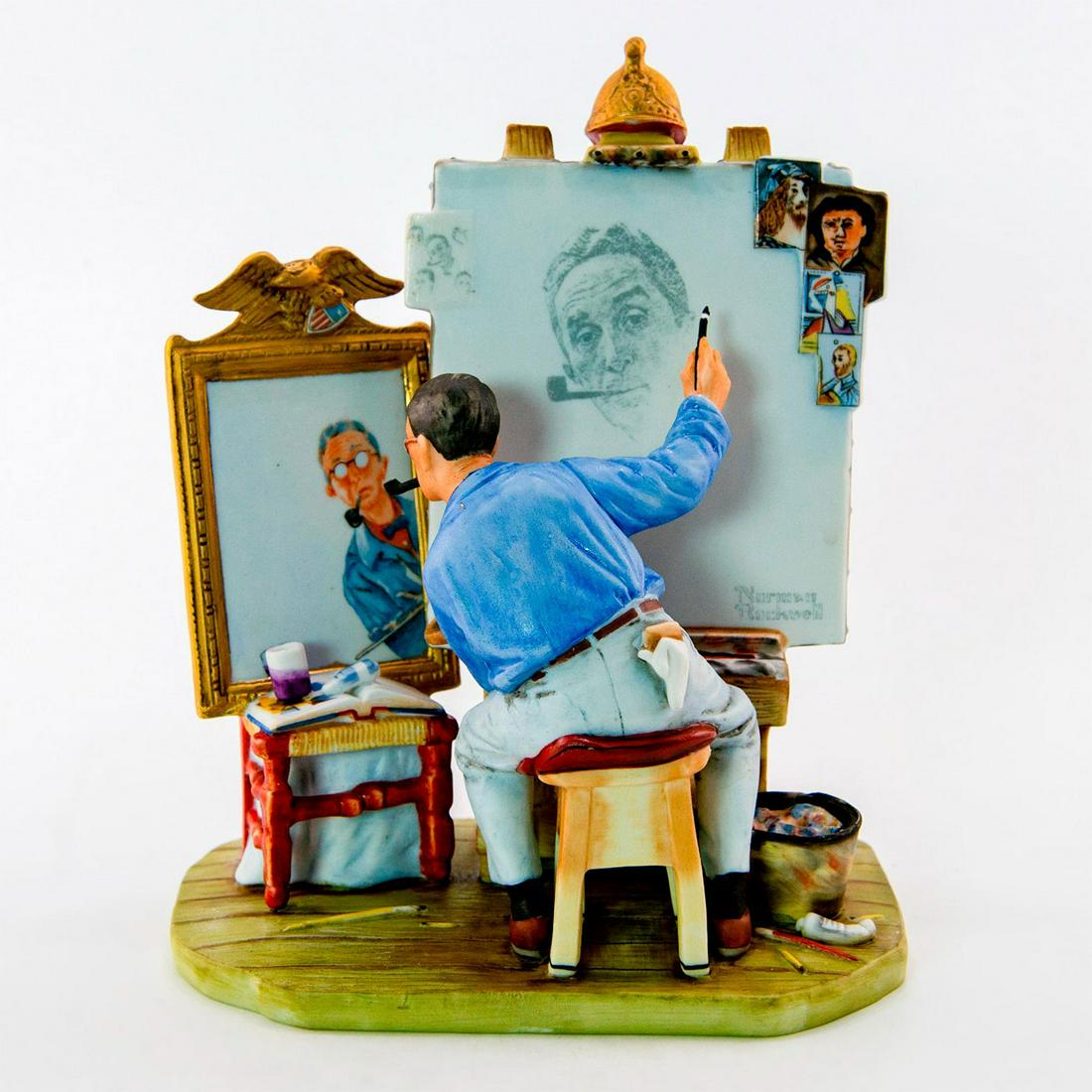 Gorham Figurine, Norman Rockwell Self Portrait RW27 (1 of 9)