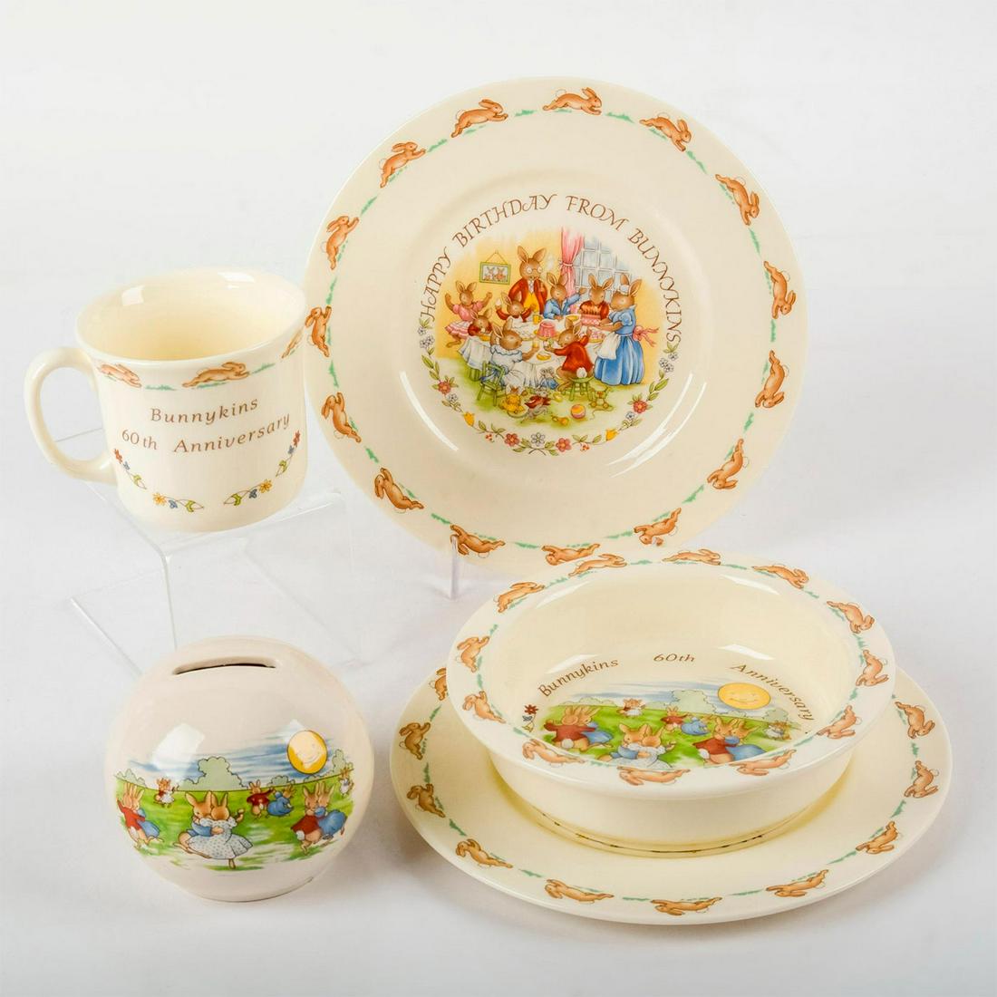 5pc Royal Doulton Bunnykins 60th Anniversary Set (1 of 5)