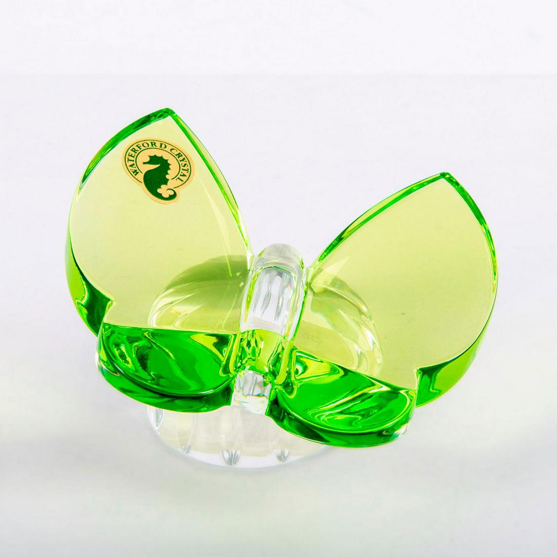 Waterford Lead Crystal Green Butterfly Paperweight (1 of 5)