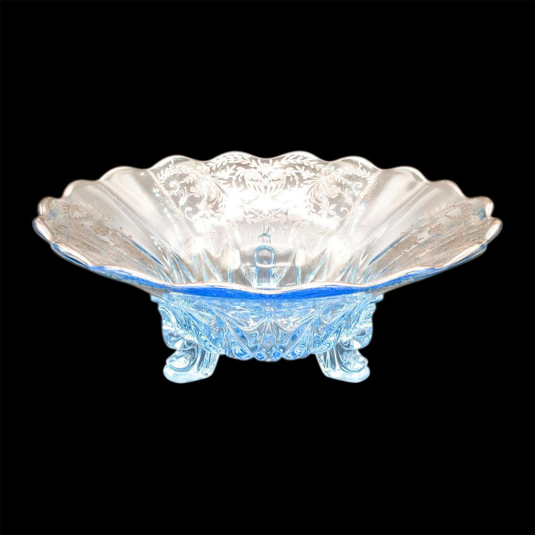 Unmarked Glass Centerpiece Bowl with Sterling Silver (1 of 5)