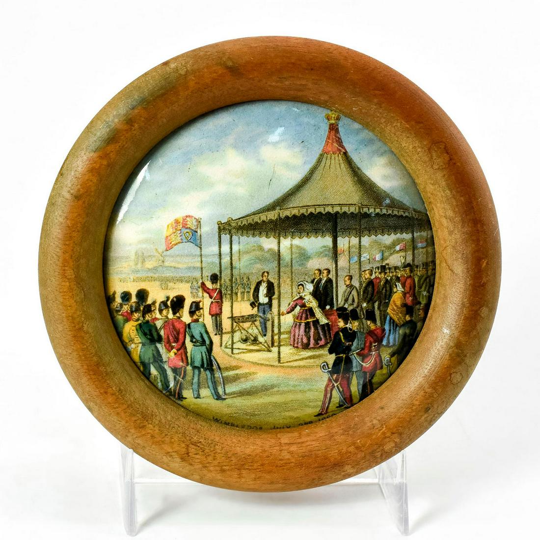 Prattware Ceramic Pot Lid, Wimbledon, July 2nd 1860 (1 of 3)