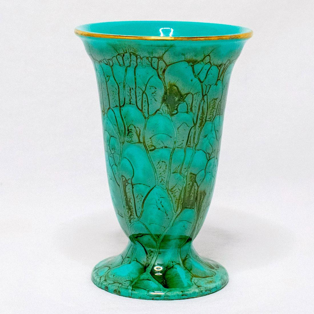 Unusual Delft Vase Mid-Century Modern Lustre Glaze (1 of 5)