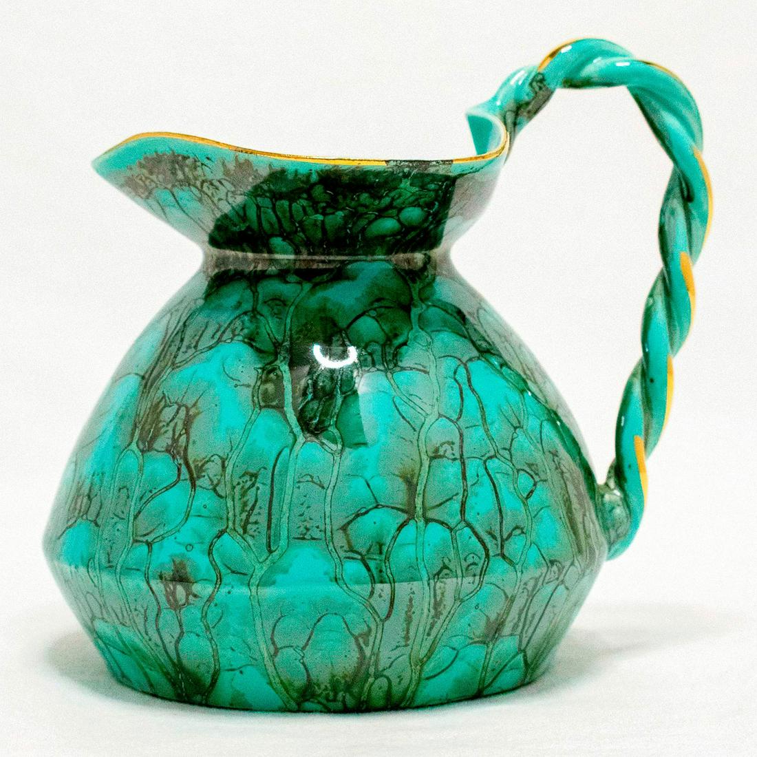 Unusual Delft Pitcher Mid-Century Modern Lustre Glaze (1 of 8)