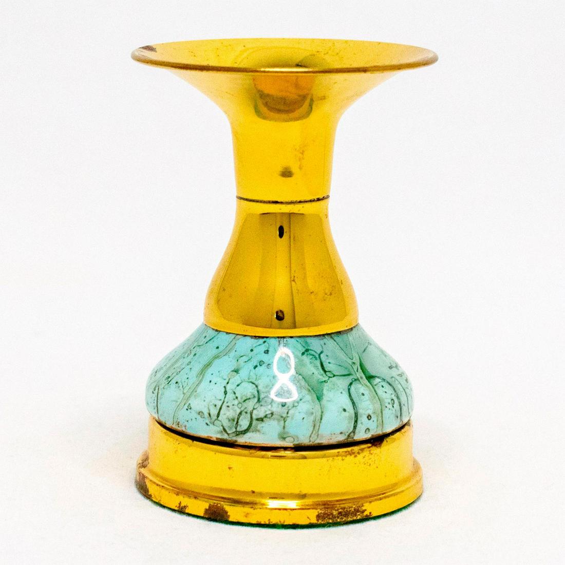 Unusual Delft Candlestick Holder Mid-Century Modern (1 of 5)