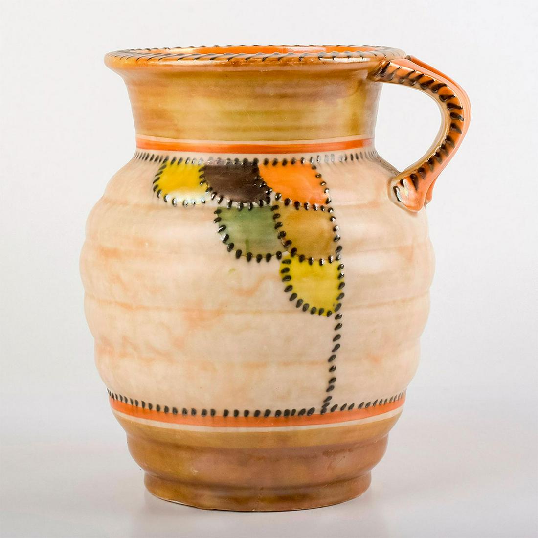 Crown Ducal, by Charlotte Rhead, Stitched Edge Jug 207 (1 of 4)