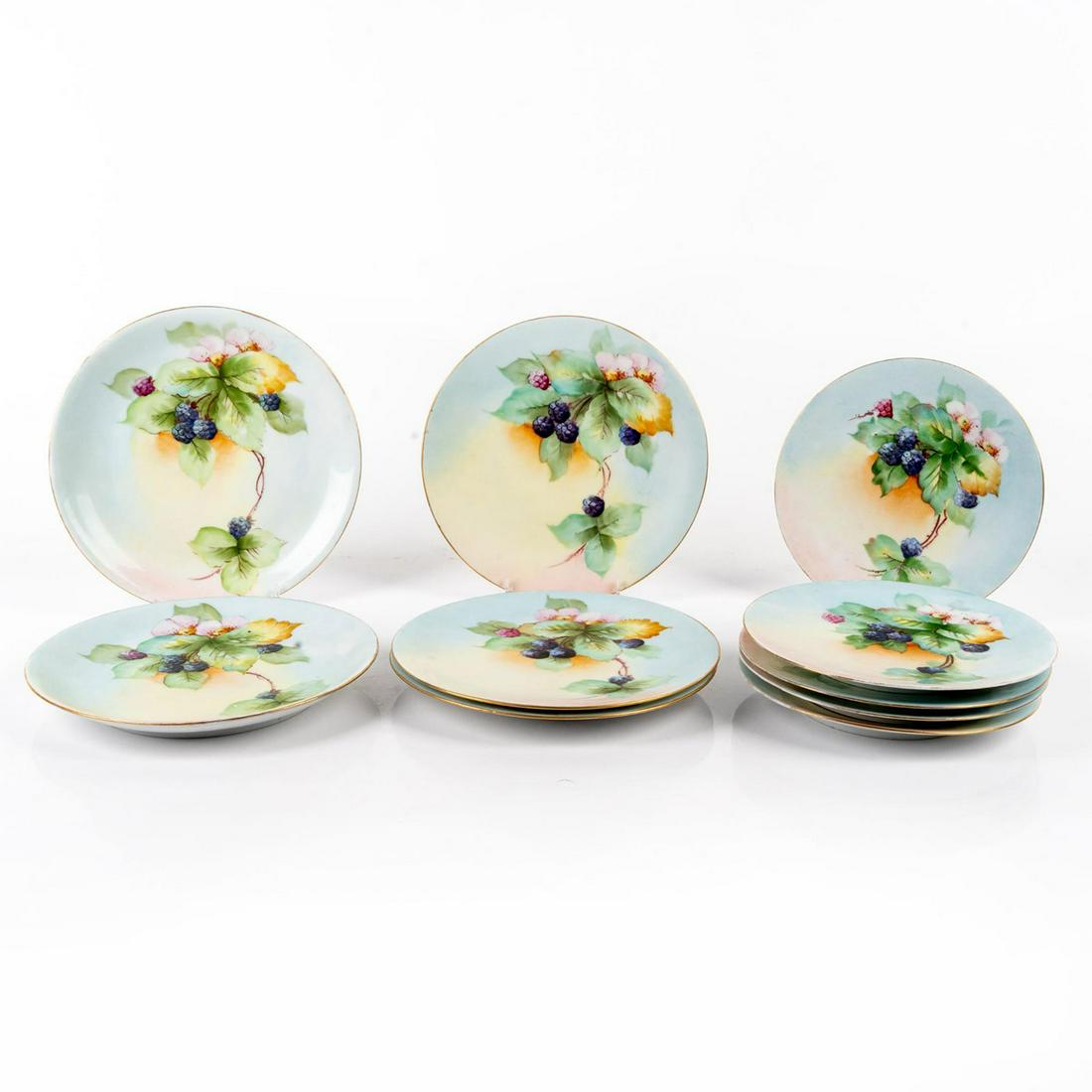 10 German Porcelain Plates, Berry Pattern (1 of 4)