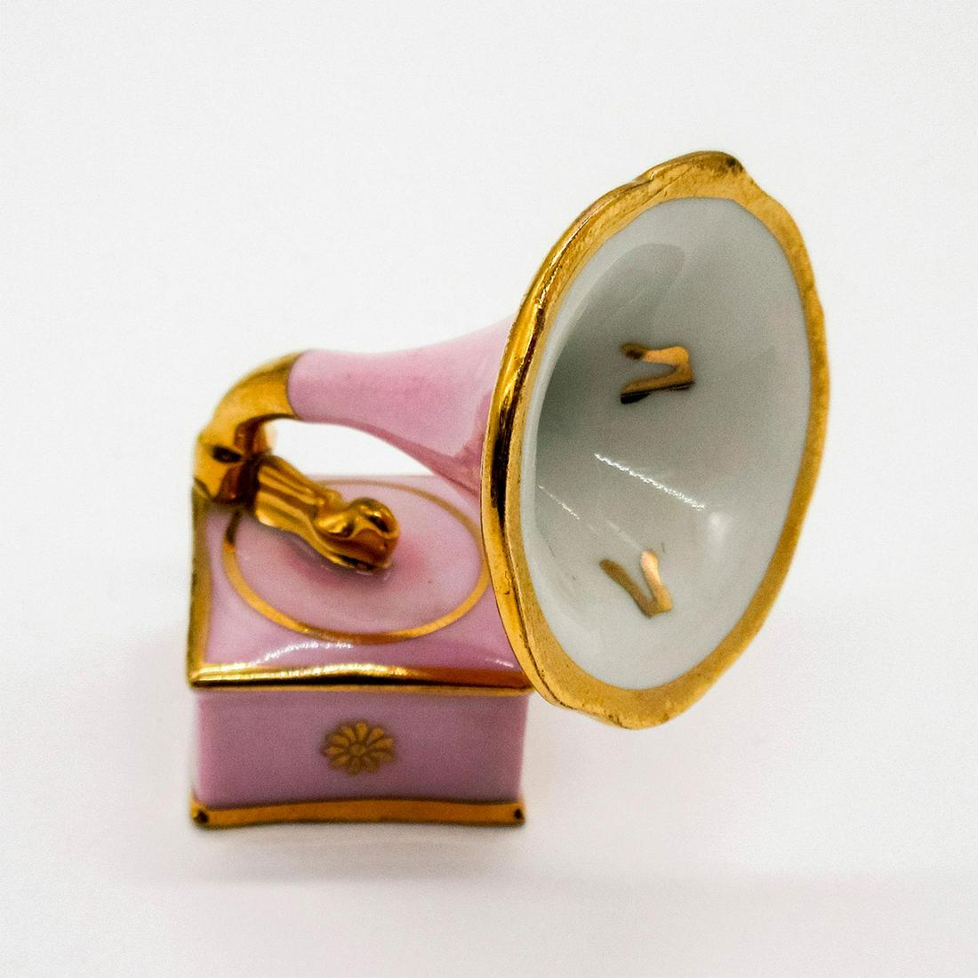 Limoges Miniature Porcelain Figure, Phonograph (1 of 7)