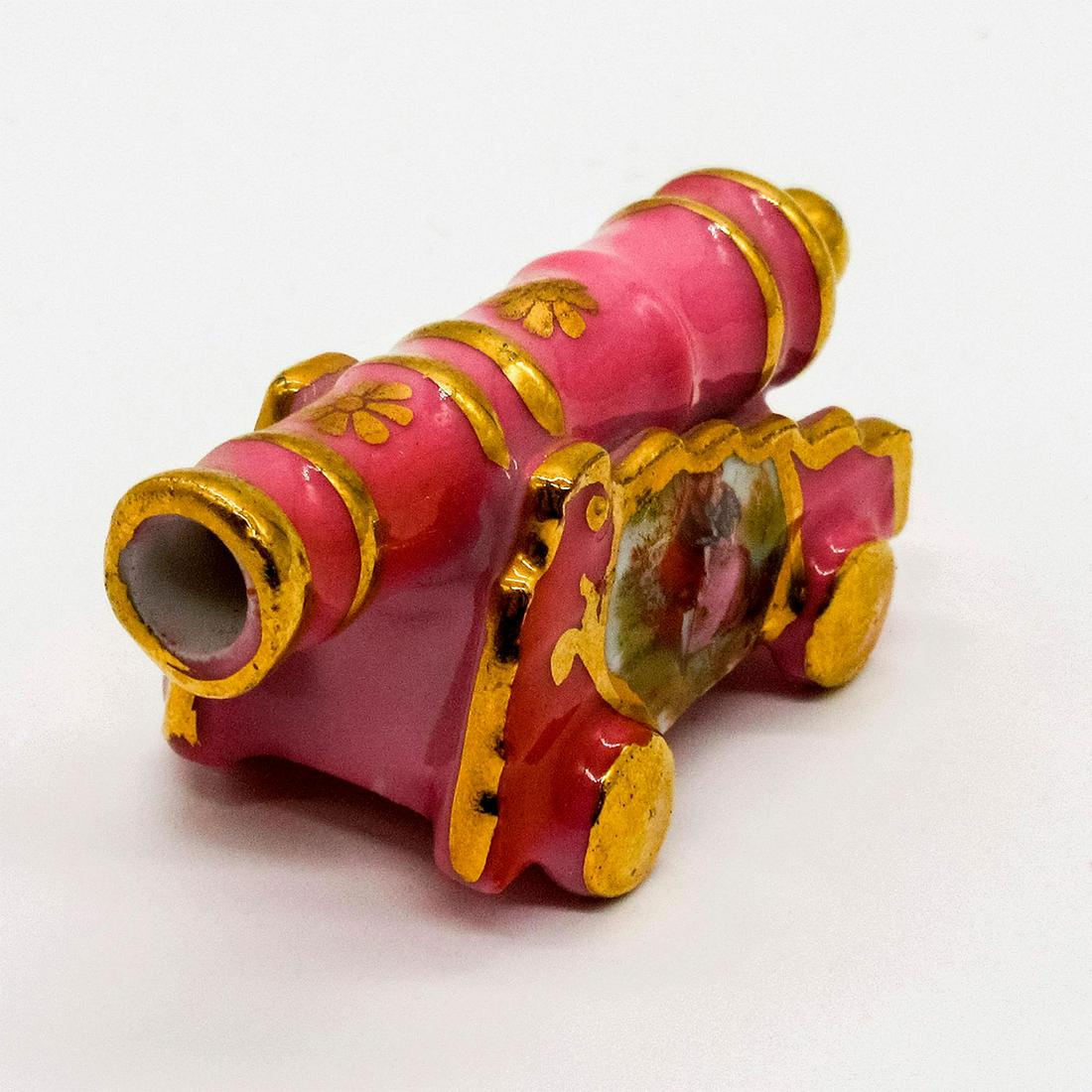 Limoges Miniature Porcelain Figure, Cannon (1 of 5)
