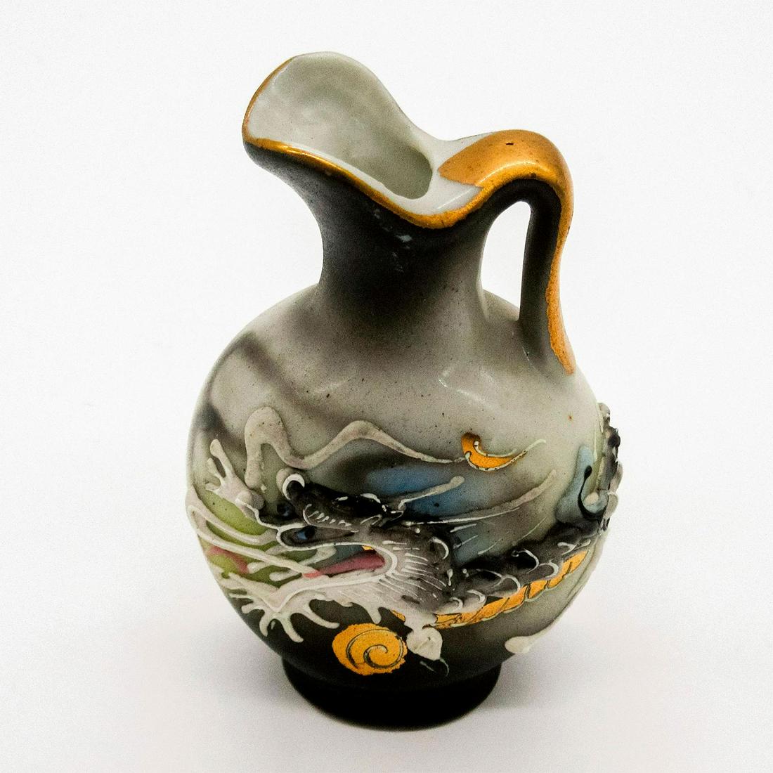 Vintage Japanese Satsuma Moriage Miniature Pitcher Barnebys