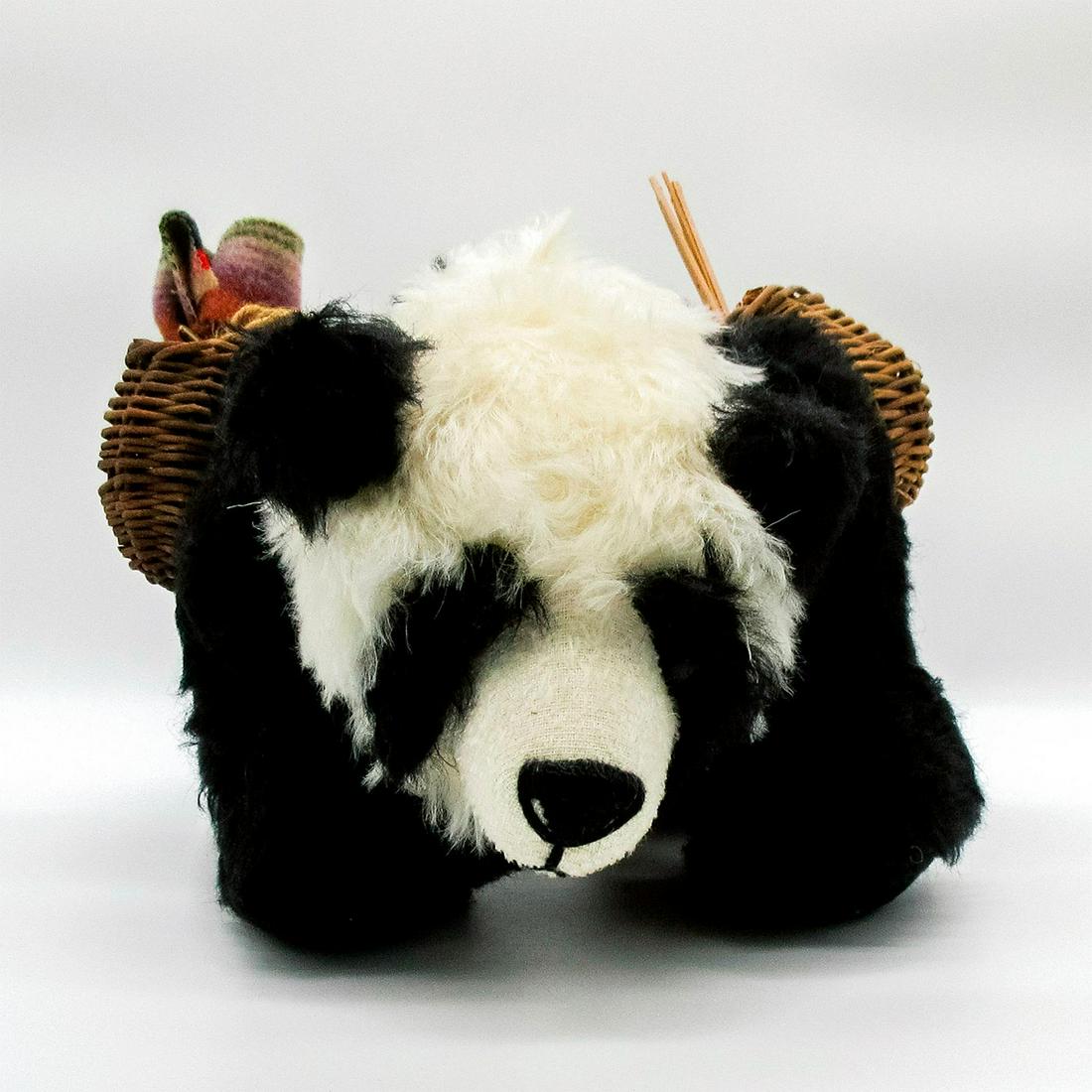Vintage Stuffed Animal, Panda Bear With Baskets (1 of 5)