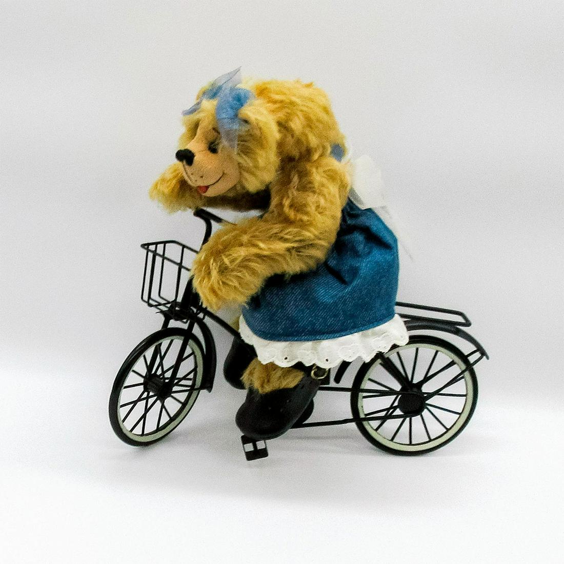 Vintage Mohair Teddy Bear On A Bicycle (1 of 3)