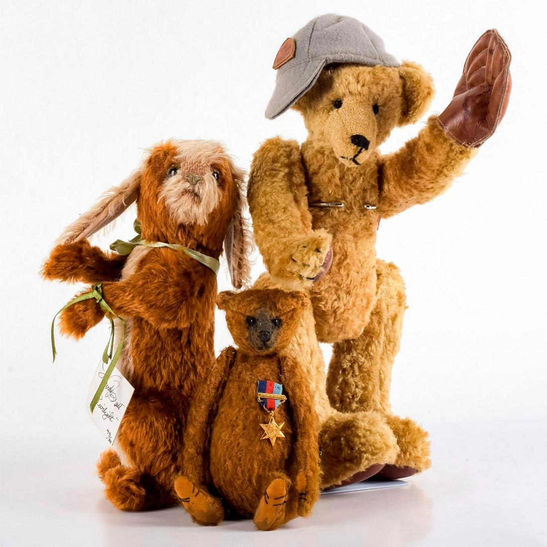 Set of 3 Vintage Mohair Stuffed Teddy Bear Collectables (1 of 6)