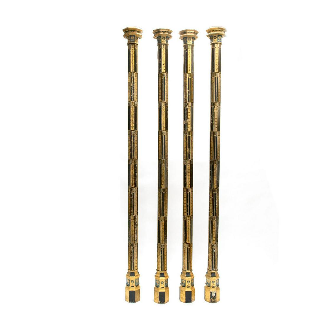 Set of 4 Circa 1870 Italian Octagonal Gilded Wooden (1 of 9)