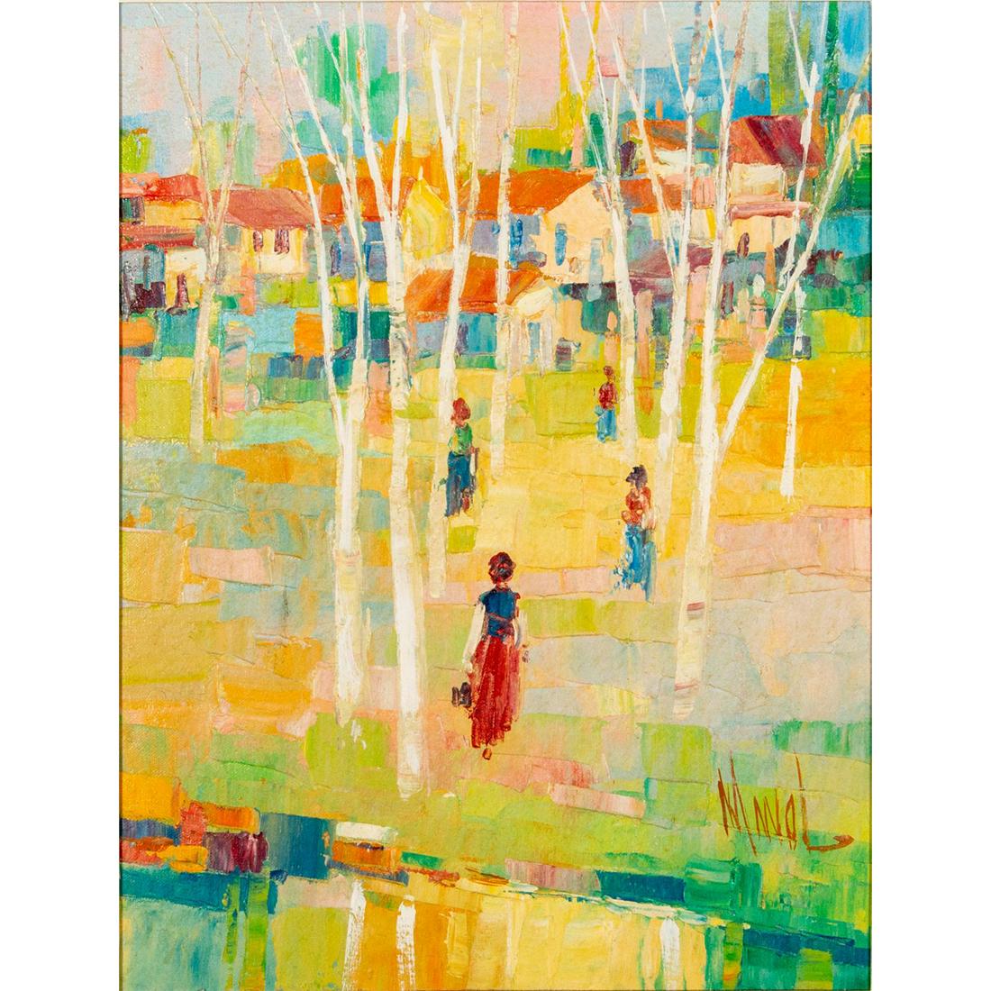 Jean Claude Mayodon Oil Painting, Evening Summer (1 of 5)