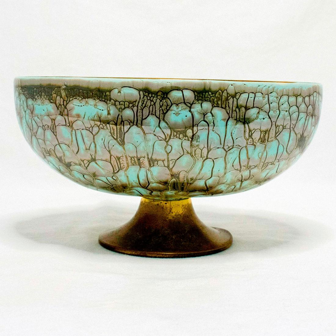 Unusual Delft Oval Bowl Mid-Century Modern Lustre Glaze (1 of 8)